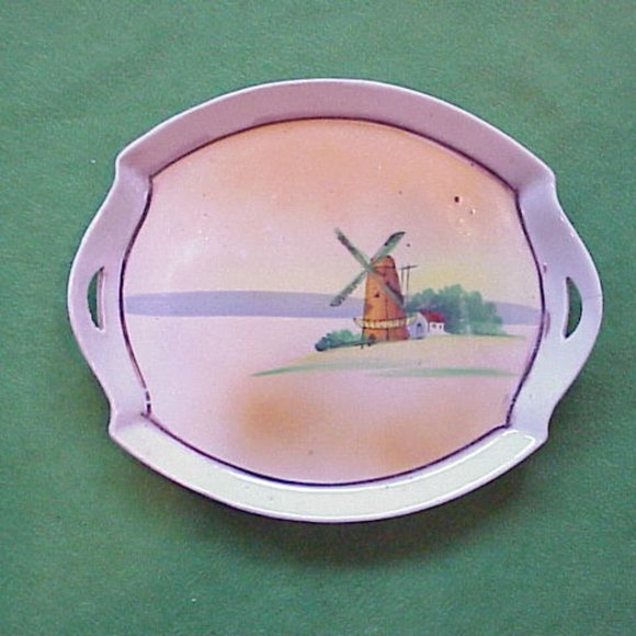 VTG 50s TT Takito 5 pc Condiment Tray Set- Hand Painted - Windmill Made in Japan - Picture 4 of 5